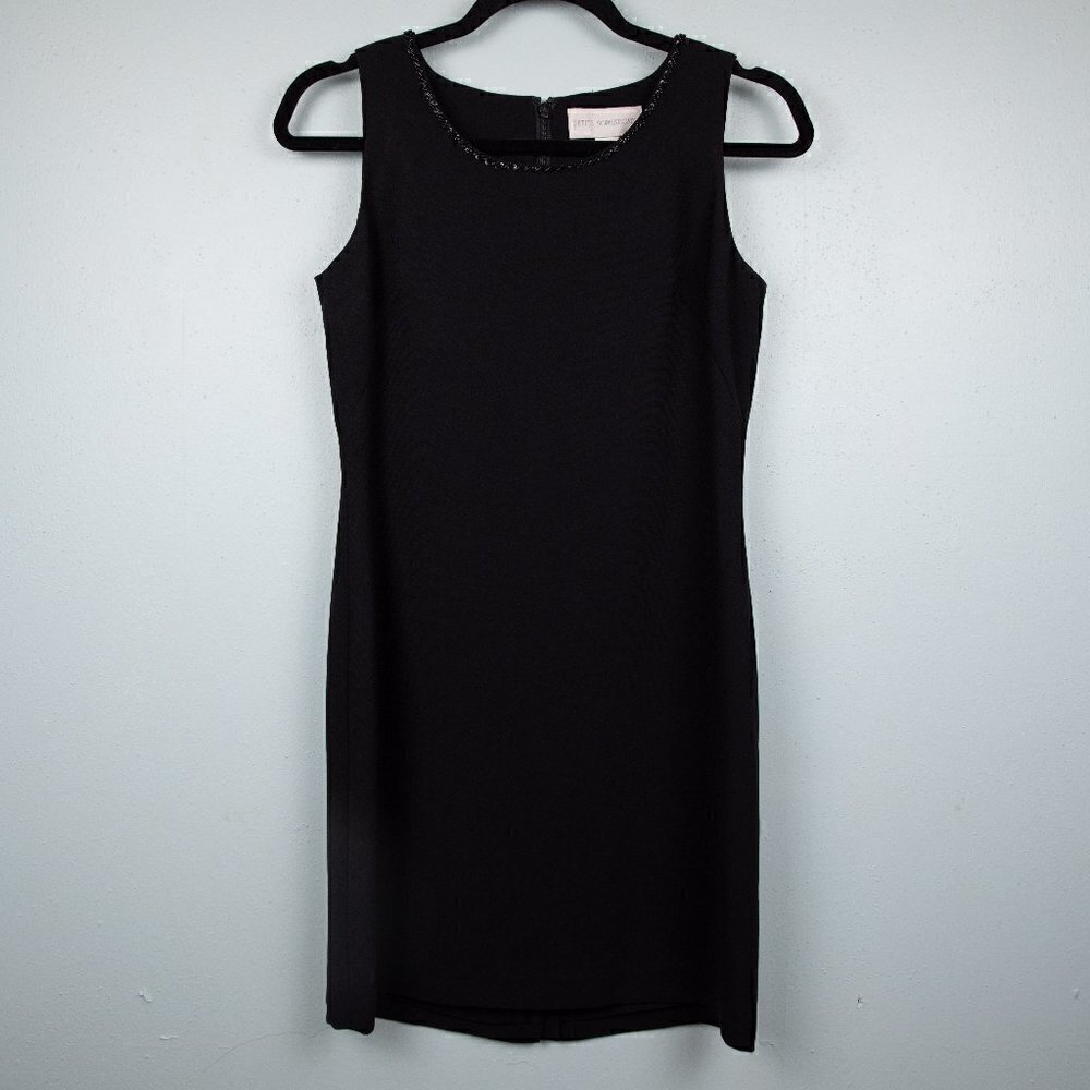 90s Petite Sophisticate black mini dress-2